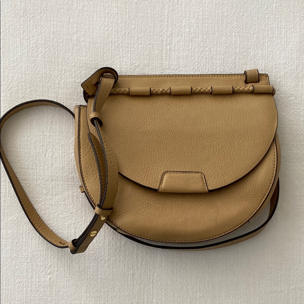Vince Camuto Tan Crossbody Bag with Saddle Shape